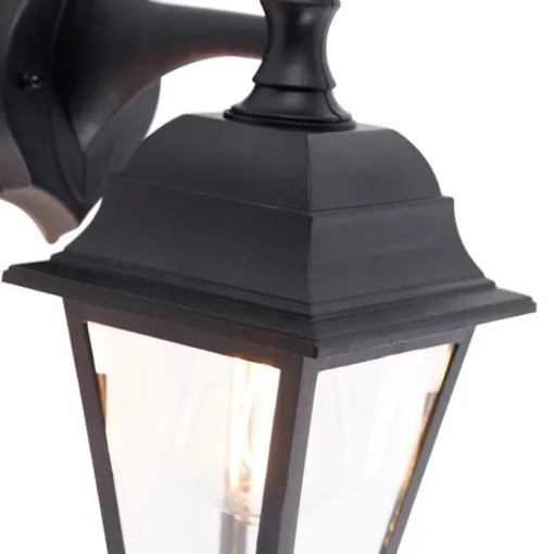 QAZQA Klassieke buiten wandlamp zwart IP44 - Capital