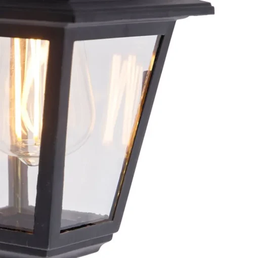 QAZQA Klassieke buiten wandlamp zwart IP44 - Capital