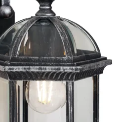 QAZQA Klassieke buiten wandlamp antiek zilver IP44 - Glasgow