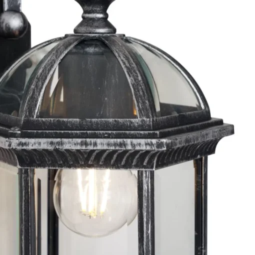 QAZQA Klassieke buiten wandlamp antiek zilver IP44 - Glasgow