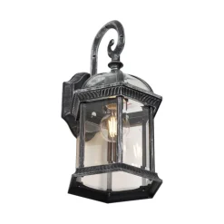 QAZQA Klassieke buiten wandlamp antiek zilver IP44 - Glasgow