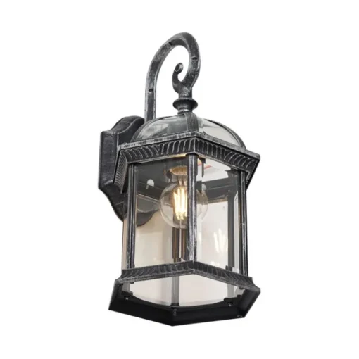 QAZQA Klassieke buiten wandlamp antiek zilver IP44 - Glasgow