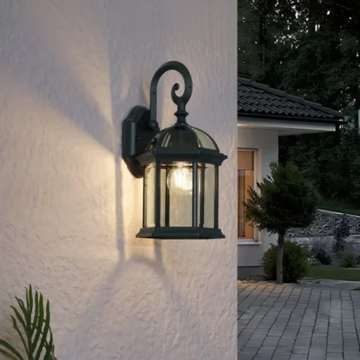 QAZQA Klassieke buiten wandlamp antiek groen IP44 - Glasgow