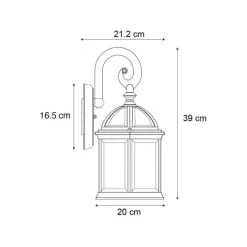 QAZQA Klassieke buiten wandlamp antiek groen IP44 - Glasgow