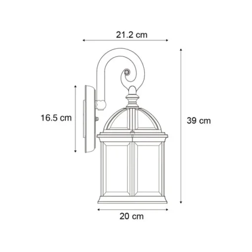 QAZQA Klassieke buiten wandlamp antiek groen IP44 - Glasgow