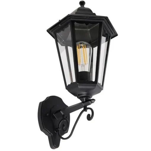 QAZQA Klassieke buiten wandlamp zwart IP44 - Havana Up
