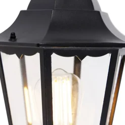 QAZQA Klassieke buiten wandlamp zwart IP44 - Havana Up