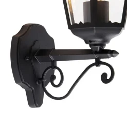 QAZQA Klassieke buiten wandlamp zwart IP44 - Havana Up