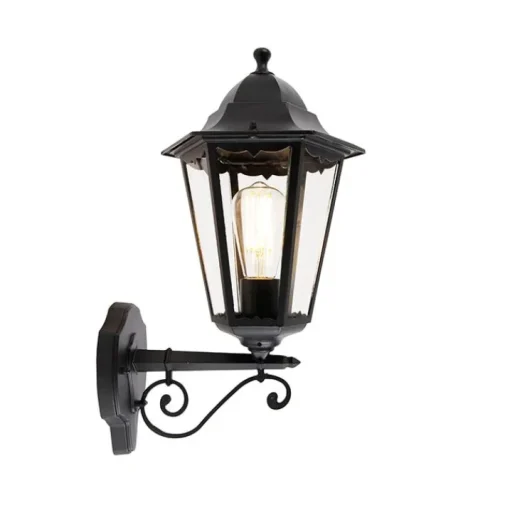 QAZQA Klassieke buiten wandlamp zwart IP44 - Havana Up