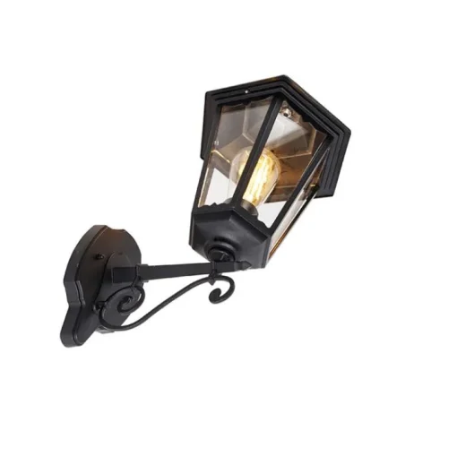QAZQA Klassieke buiten wandlamp zwart IP44 - Havana Up