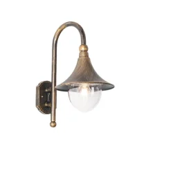 QAZQA Klassieke buiten wandlamp antiek goud IP44 - Daphne