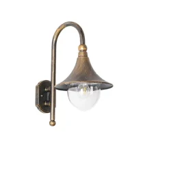 QAZQA Klassieke buiten wandlamp antiek goud IP44 - Daphne