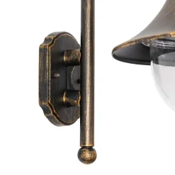 QAZQA Klassieke buiten wandlamp antiek goud IP44 - Daphne