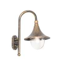 QAZQA Klassieke buiten wandlamp antiek goud IP44 - Daphne