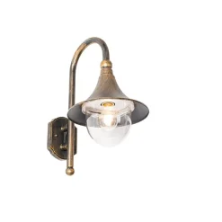 QAZQA Klassieke buiten wandlamp antiek goud IP44 - Daphne