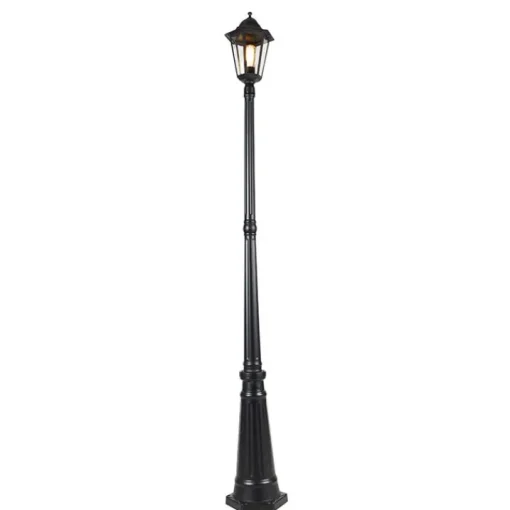 QAZQA Klassieke buitenlantaarn zwart 200 cm IP44 - Havana