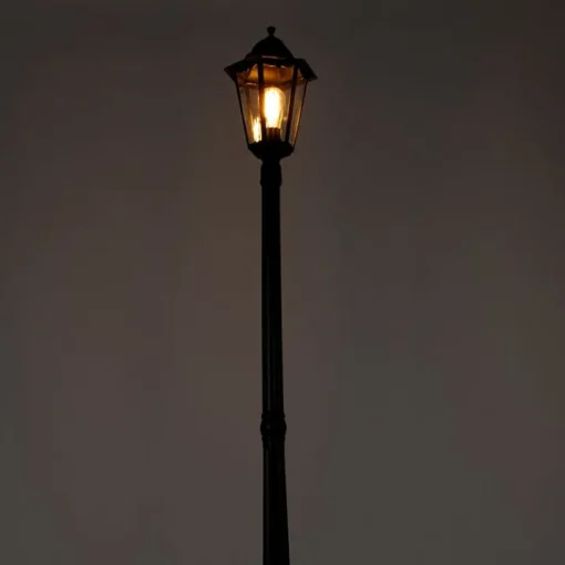 QAZQA Klassieke buitenlantaarn zwart 200 cm IP44 - Havana