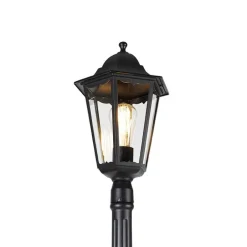 QAZQA Klassieke buitenlantaarn zwart 200 cm IP44 - Havana