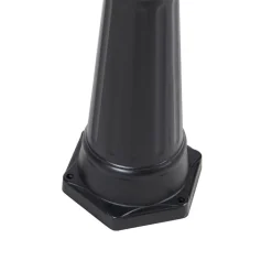 QAZQA Klassieke buitenlantaarn zwart 200 cm IP44 - Havana