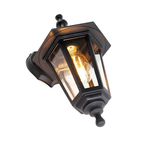 QAZQA Klassieke buitenwandlamp zwart IP44 - New Haven