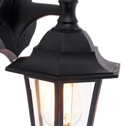QAZQA Klassieke buitenwandlamp zwart IP44 - New Haven