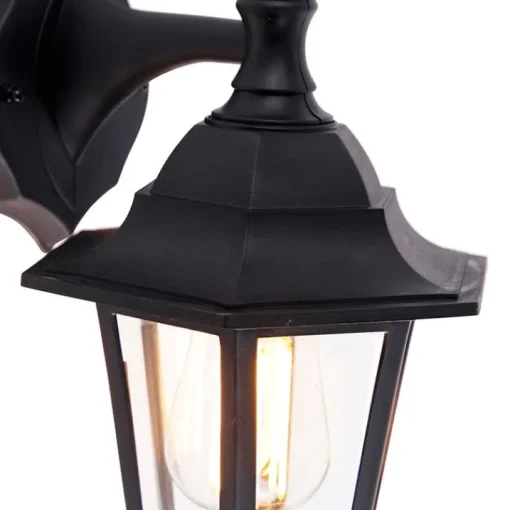 QAZQA Klassieke buitenwandlamp zwart IP44 - New Haven