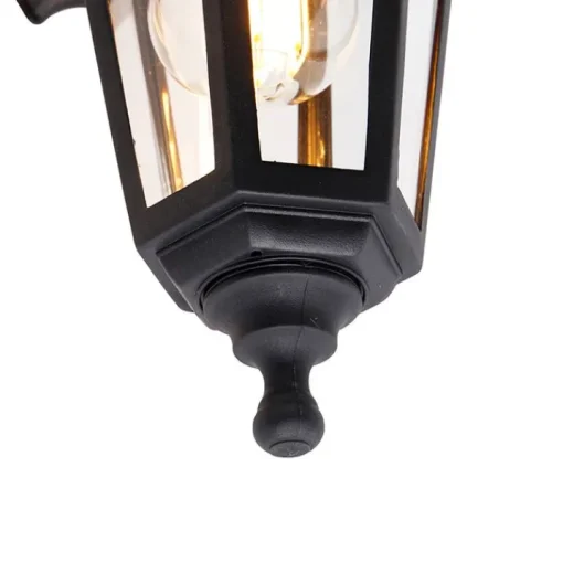 QAZQA Klassieke buitenwandlamp zwart IP44 - New Haven