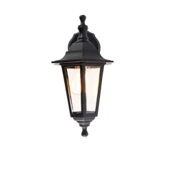 QAZQA Klassieke buitenwandlamp zwart IP44 - New Haven