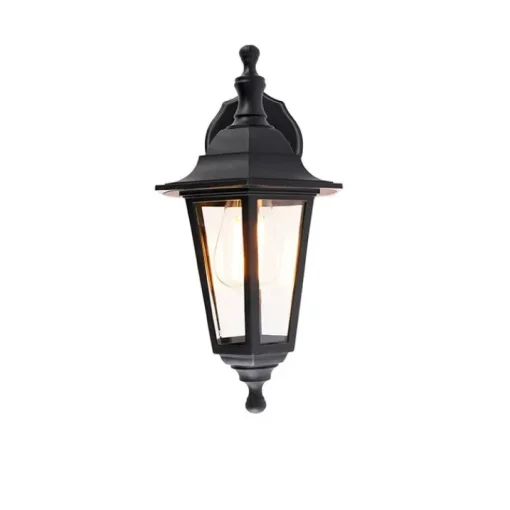 QAZQA Klassieke buitenwandlamp zwart IP44 - New Haven