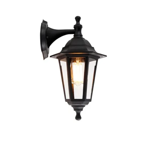 QAZQA Klassieke buitenwandlamp zwart IP44 - New Haven