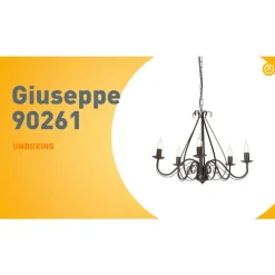 QAZQA Klassieke kroonluchter roestbruin 5-lichts - Giuseppe