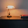 QAZQA Klassieke notarislamp zwart met opaal glas - Banker