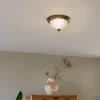 QAZQA Klassieke plafondlamp bruin opaal - Classico