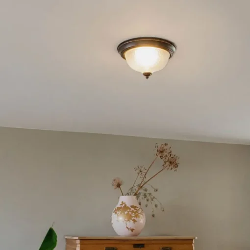 QAZQA Klassieke plafondlamp bruin opaal - Classico