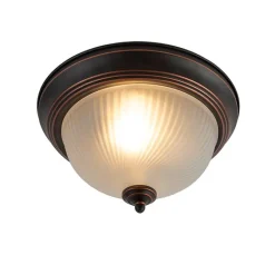 QAZQA Klassieke plafondlamp bruin opaal - Classico