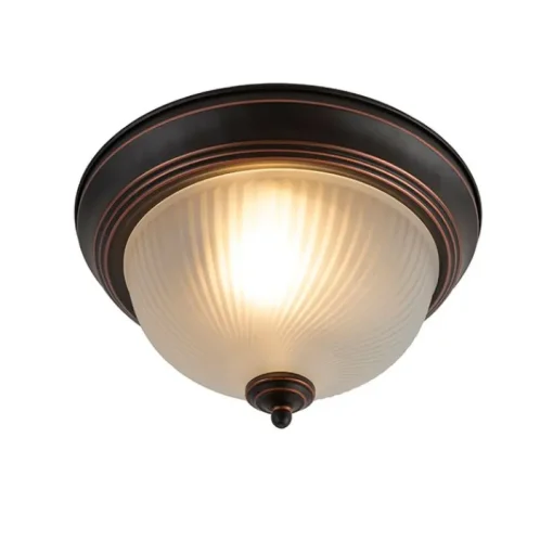 QAZQA Klassieke plafondlamp bruin opaal - Classico