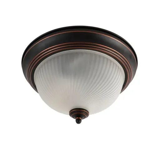 QAZQA Klassieke plafondlamp bruin opaal - Classico