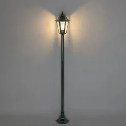 QAZQA Klassieke staande buitenlamp donker groen 170 cm IP44 - New Orleans