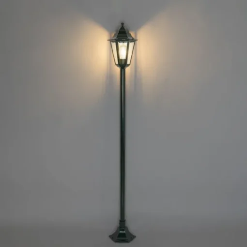 QAZQA Klassieke staande buitenlamp donker groen 170 cm IP44 - New Orleans