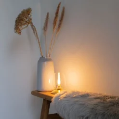 QAZQA Klassieke tafellamp goud met glas - Elien