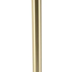 QAZQA Klassieke tafellamp messing met kap wit 35 cm - Simplo