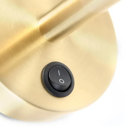 QAZQA Klassieke wandlamp goud met zwarte velours kap - Combi