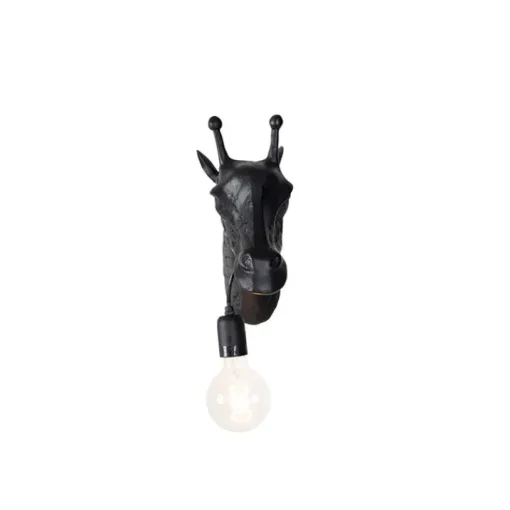 QAZQA Klassieke wandlamp zwart - Animal Giraf