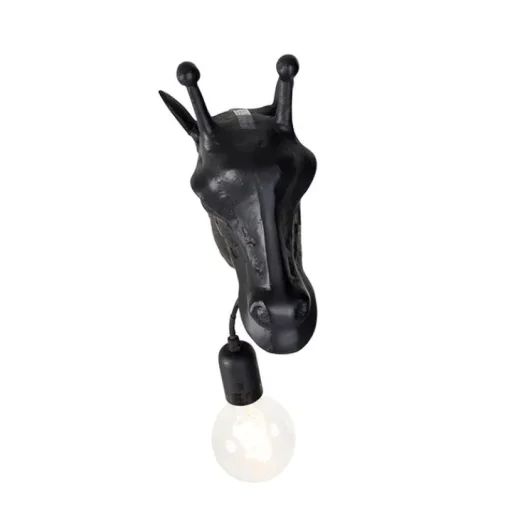 QAZQA Klassieke wandlamp zwart - Animal Giraf
