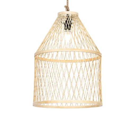 QAZQA Landelijke buiten hanglamp rotan 40x55 cm - Calamus