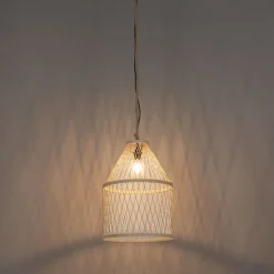 QAZQA Landelijke buiten hanglamp rotan 40x55 cm - Calamus