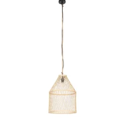 QAZQA Landelijke buiten hanglamp rotan 40x55 cm - Calamus