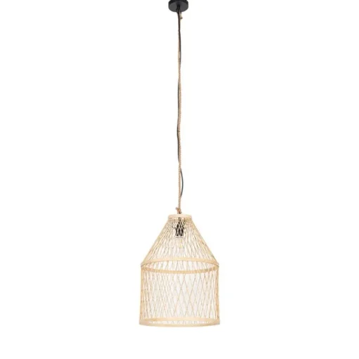 QAZQA Landelijke buiten hanglamp rotan 40x55 cm - Calamus