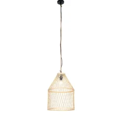 QAZQA Landelijke buiten hanglamp rotan 40x55 cm - Calamus