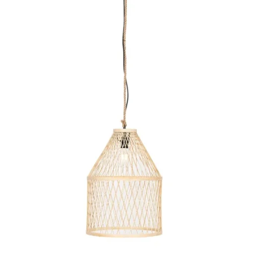 QAZQA Landelijke buiten hanglamp rotan 40x55 cm - Calamus